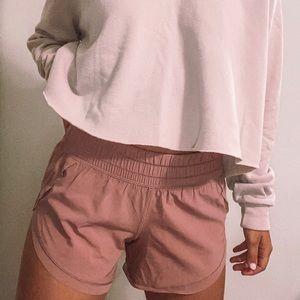 salmon lululemon shorts